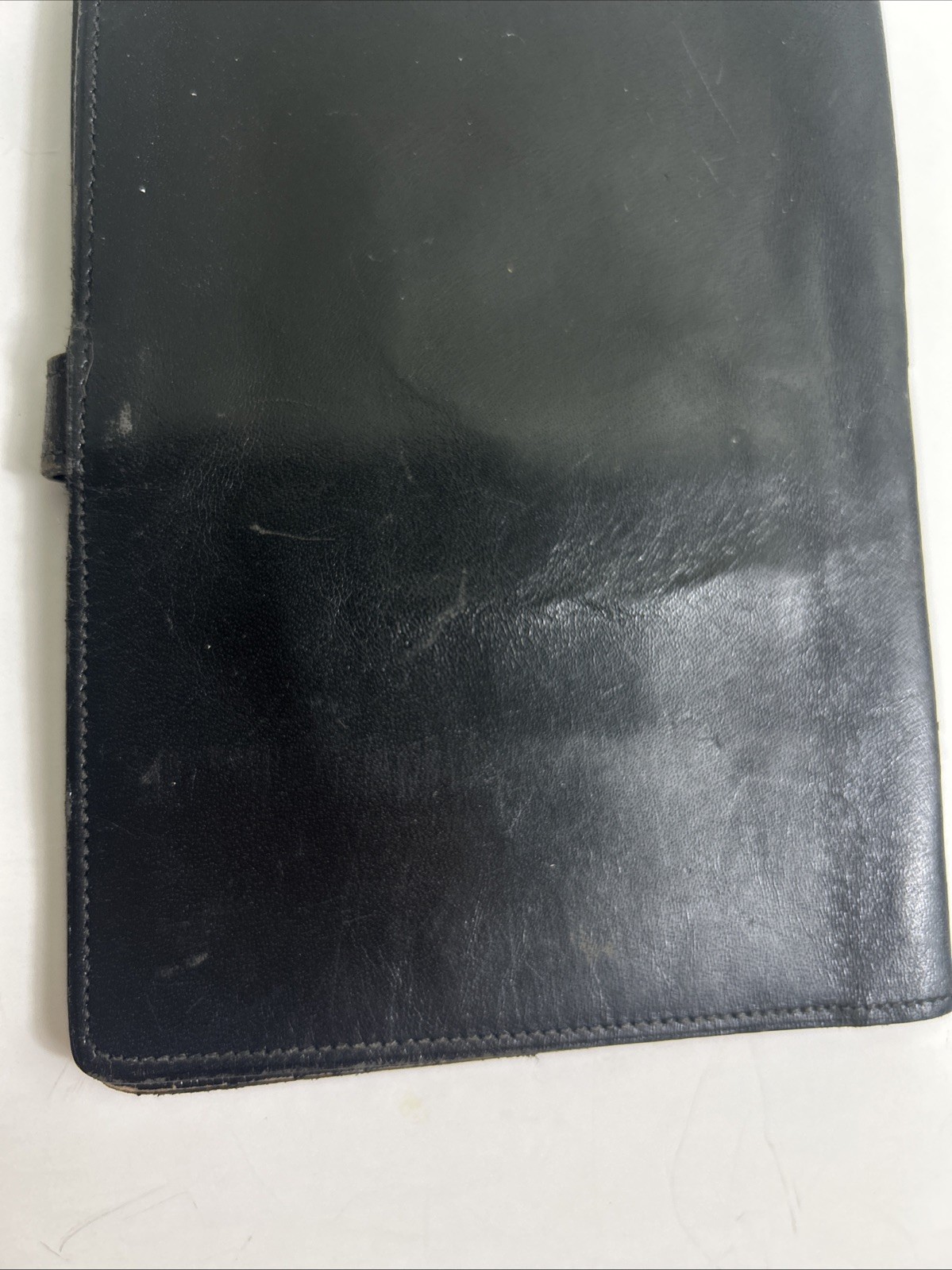 Vintage Sheldon Bifold Black Leather Passport Organizer Made In England 7x5