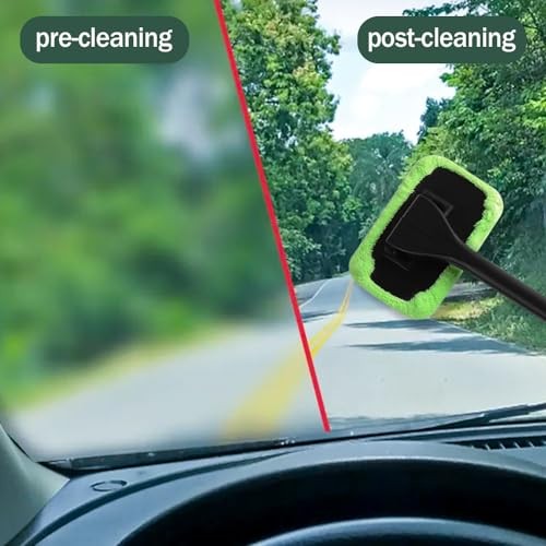 Windshield Cleaner, Window Cleaner Tool, Microfiber Window Cleaning Tool with