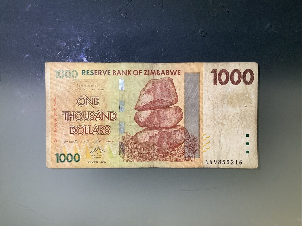 Zimbabwe 1000 Dollars 2007 Circulated