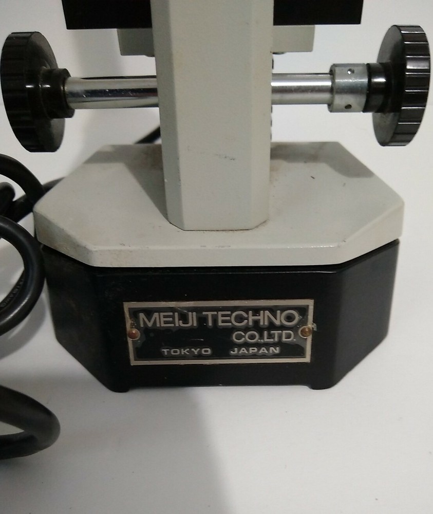 MEIJI TECHNO MICROSCOPE ILLUMINATED TESTED NICE!