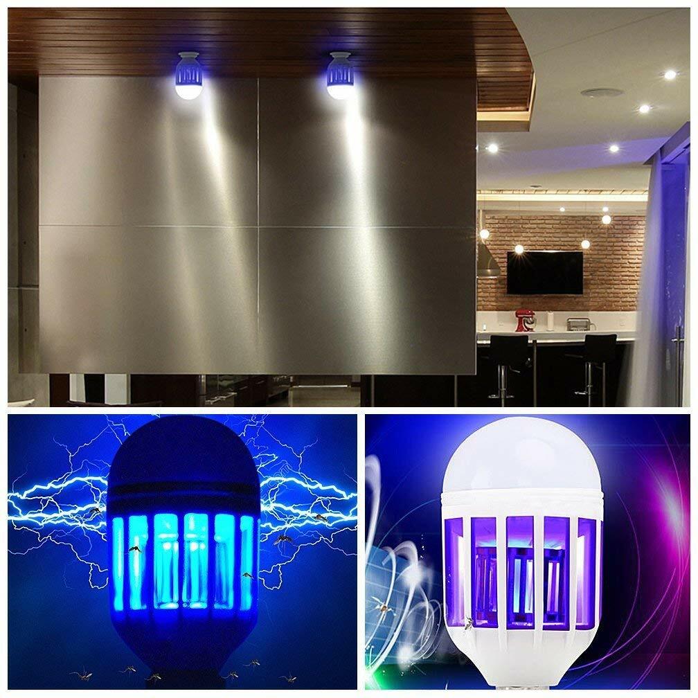 2 Pcs Bug Zapper Light Bulb Mosquito Insect Killer Lamp Indoor Outdoor Fly Trap