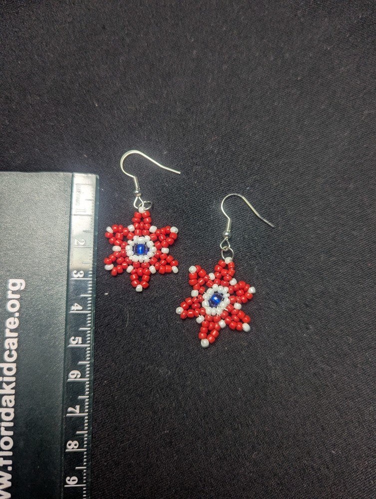 Handmade Beaded Star Earrings