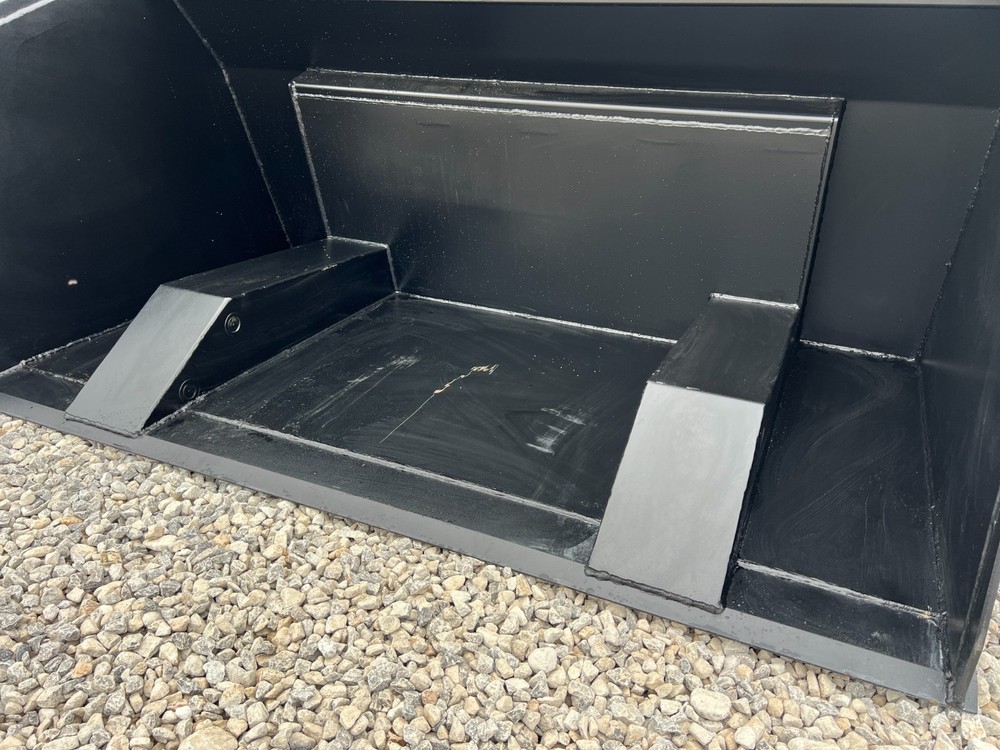 72" High Front Dump Smooth Bucket Attachment Fits Skid Steer Quick Attach