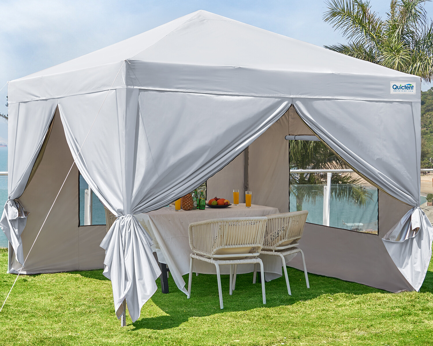 Quictent EZ Pop Up Canopy 10'x10' Outdoor Folding Gazebo Wedding Party Tent US