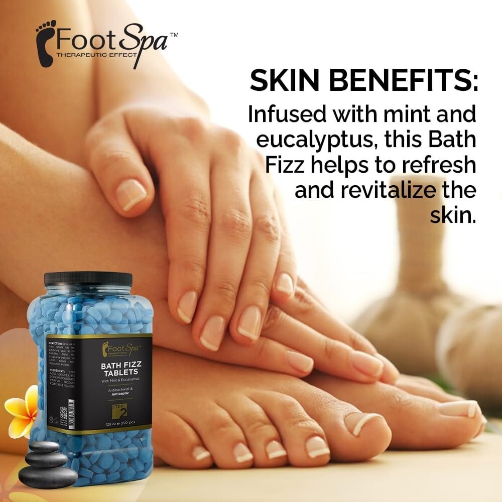 Foot Spa Bath Fizz Tablets Mint & Eucalyptus 950 Tablet