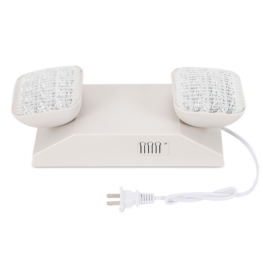 LED Emergency Exit Light with Backup Battery & Adjustable Dual Heads