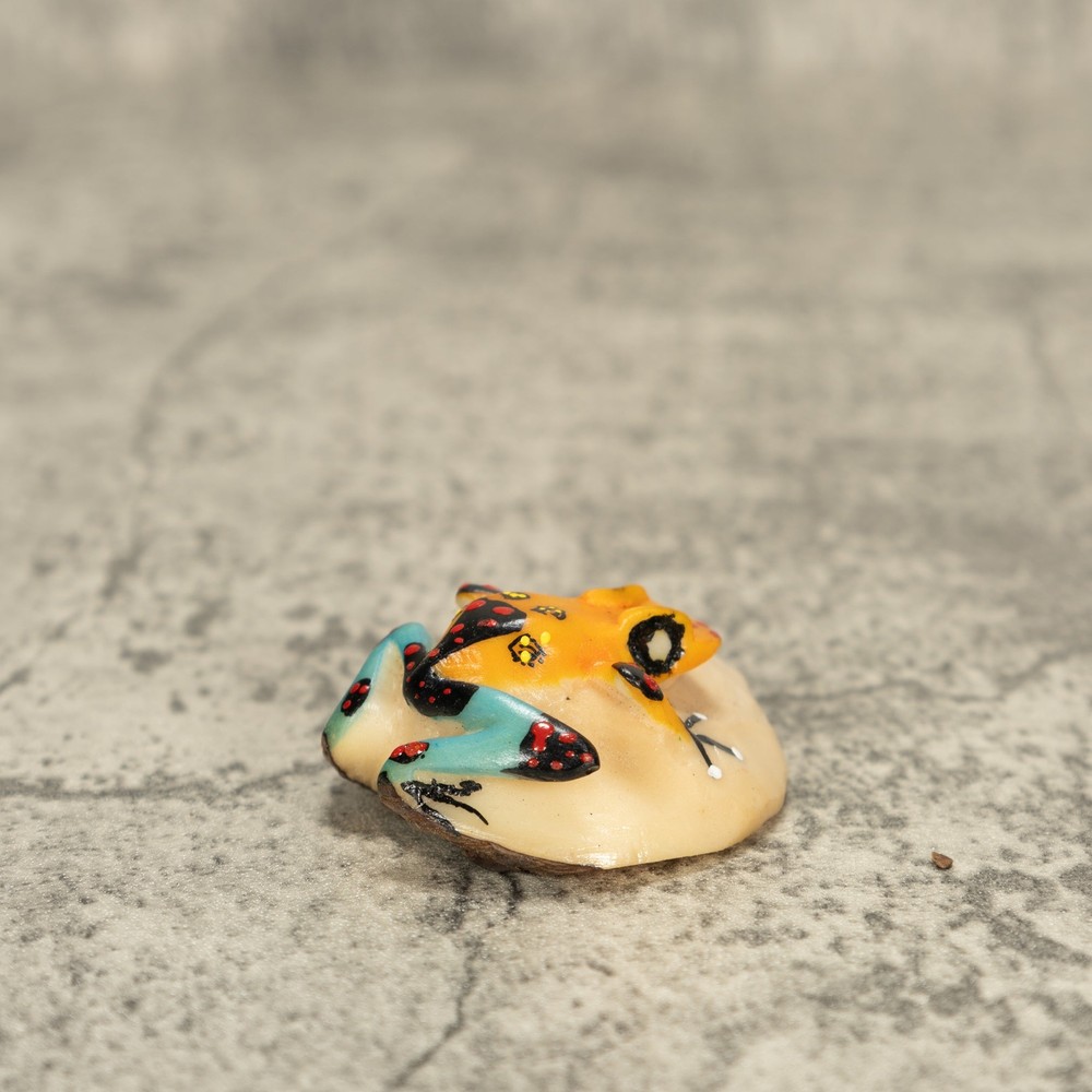 Poison Dart Frog Tagua Nut Carving