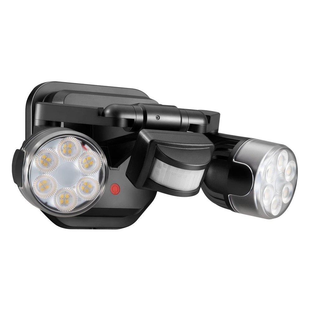 OREiN Motion Sensor Outdoor Security Light, Adjustable 2 Heads, Black
