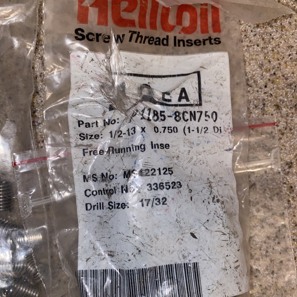 Helicoil Precision Free-running Insert Lot