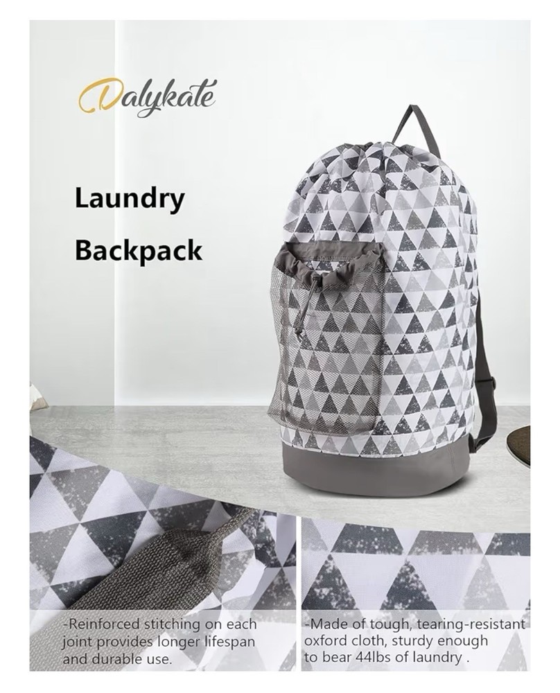 Dalykate Backpack Laundry Bag, Laundry Backpack with Shoulder Straps and Mesh