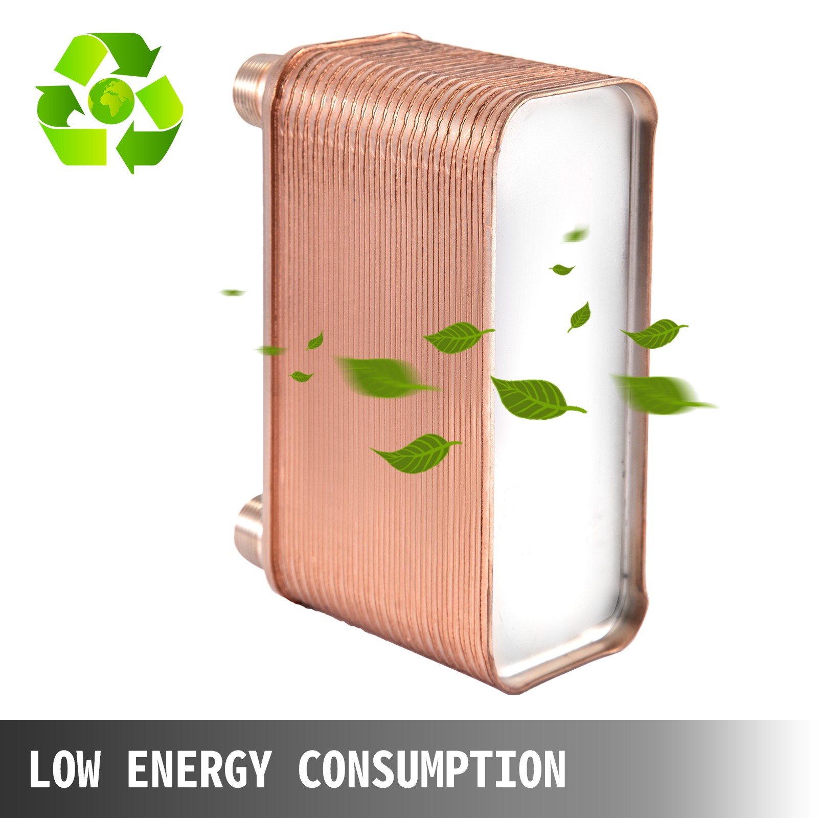 VEVOR Heat Exchanger Brazed Plate Heat Exchanger 40 Plate Heat Exchanger for