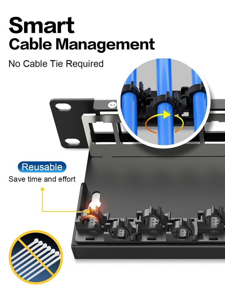 12 Port Blank Keystone Patch Panel for Rackmount Shielded 1U10inch Network Pa...