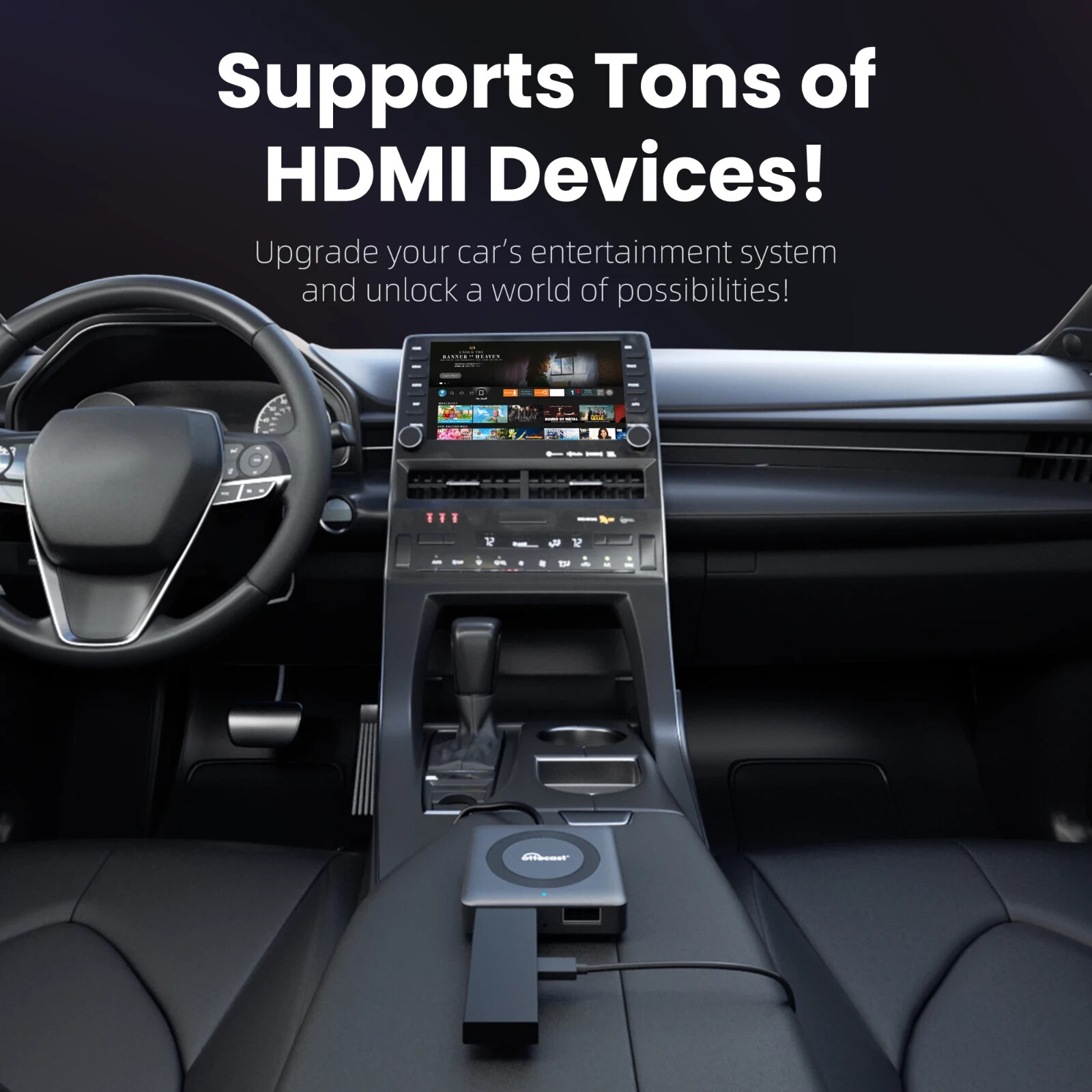 OTTOCAST Car TV Mate Pro HDMI Convertor Fire TV Stick Wireless Carplay Adapter