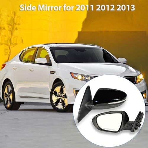 Side Mirror Compatible With Kia Optima 2011 2012 Right Passenger Side Black