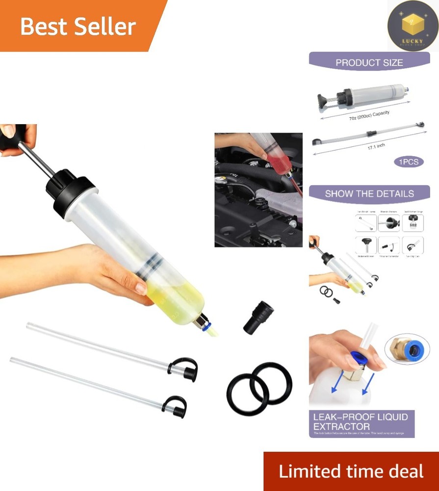 Compact 200CC Automotive Fluid Pump with Replacement Accessories - User-Friendly