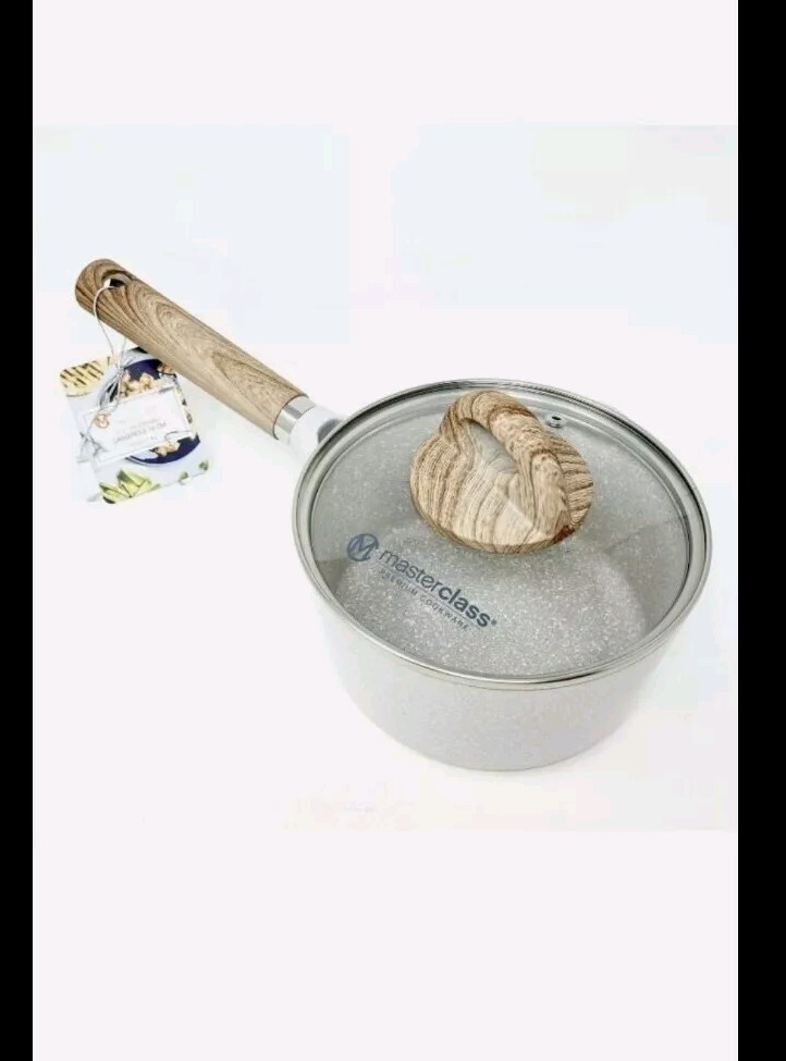 Masterclass 6.5" Saucepan/Casserole With  Lid Premium Cookware  Beige