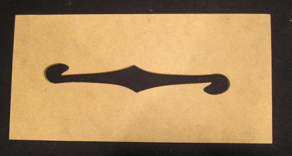 Guitar Template - F Hole,  CNC made