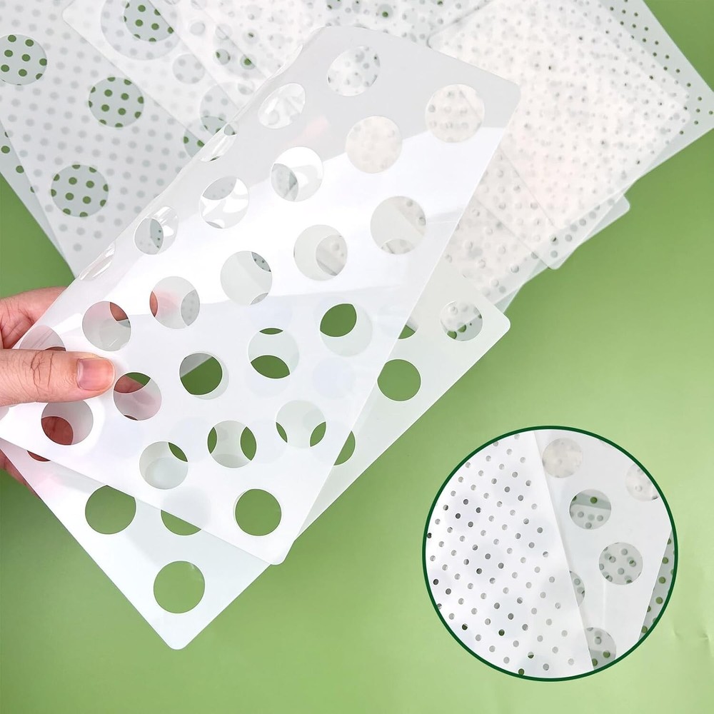 Dots Stencils, 10 Pcs Mixed Media Assorted Size Polka Dot Stencils Repeating