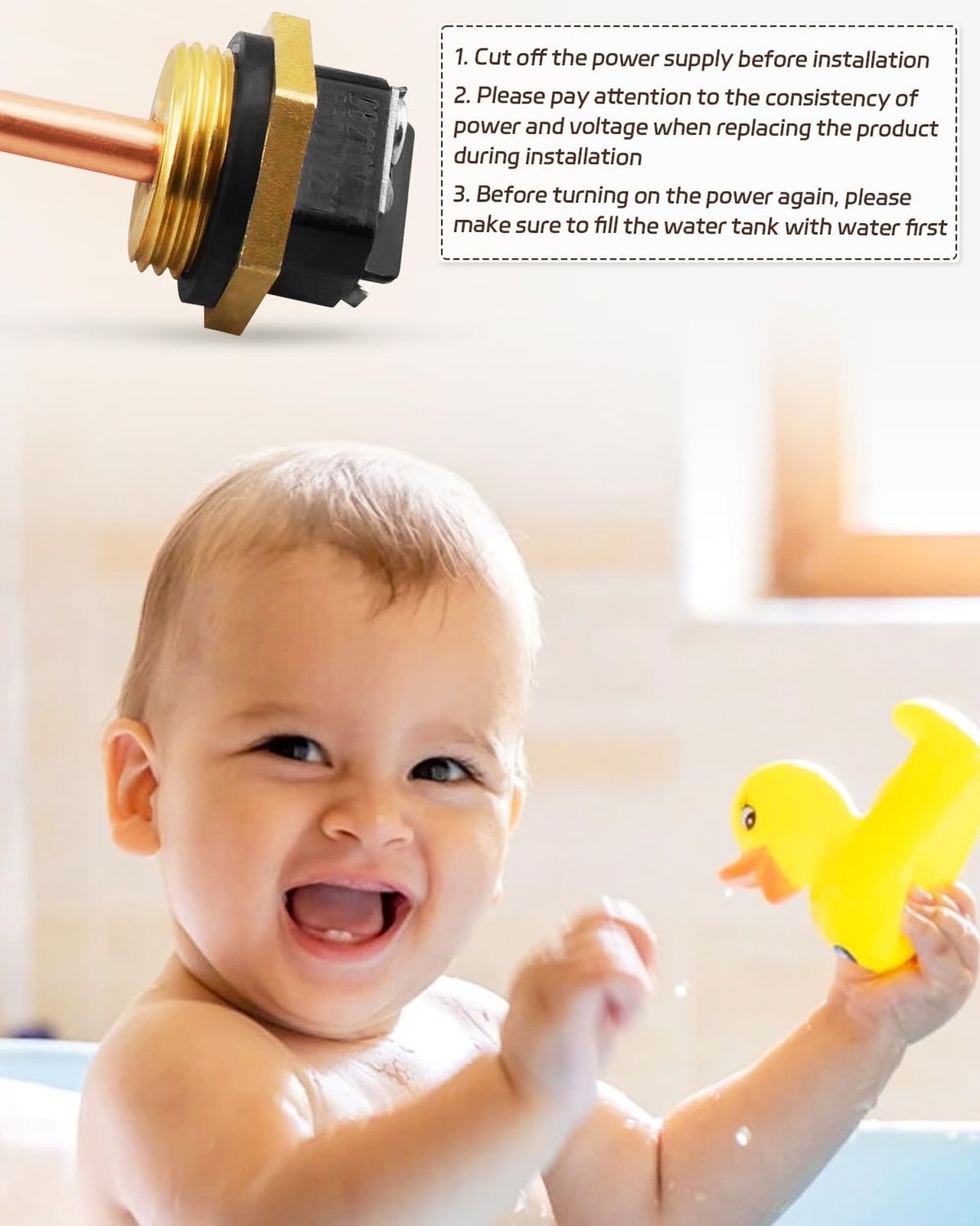 HE 55220 Water Heater Element, Fit for Eco Smart ECO POU 6 ECO 8 ECO 11 Tankl...