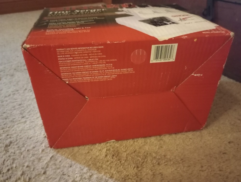 Singer TS-380 + Tiny Serger Machine W/ Box, Pedal, String, Manual (Please Read)