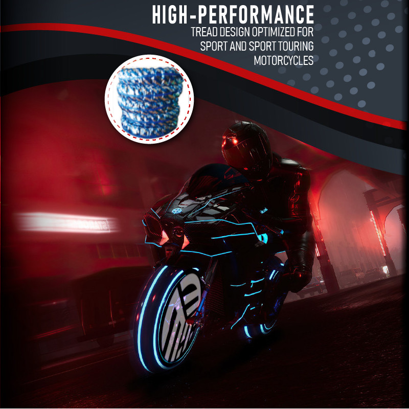 190/55-17 + 120/70-17 MMT Motorcycle Tire SET - NEW (2 TIRES)