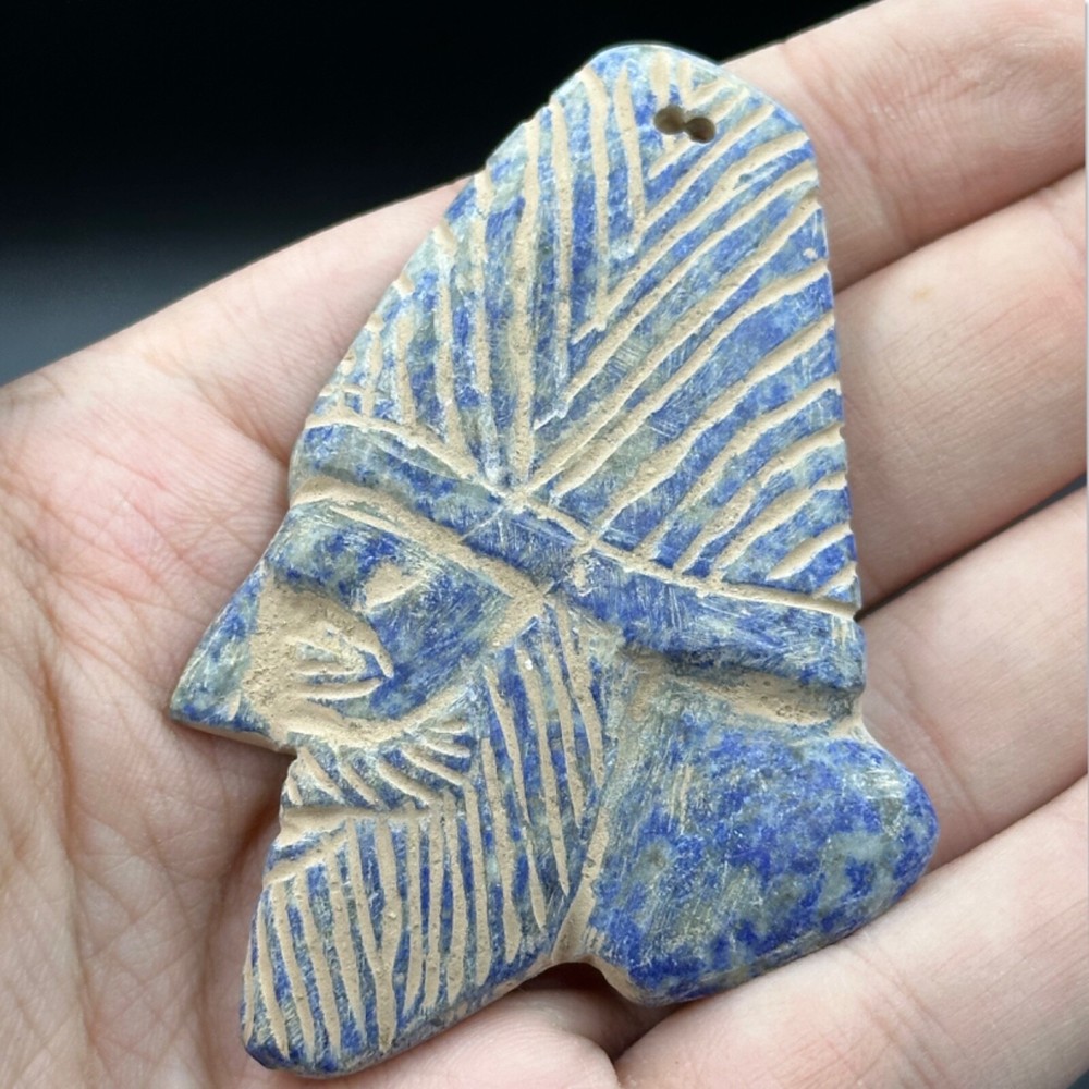 Ancient Near Eastern Sasanian King Lapis Amulet E