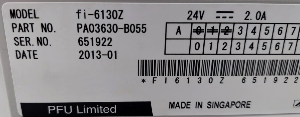 Fujitsu FI-6130Z Document Scanner