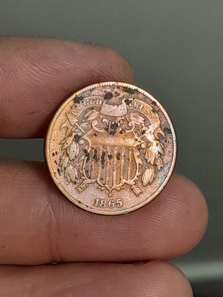 1865 Two Cent Piece (Toning)