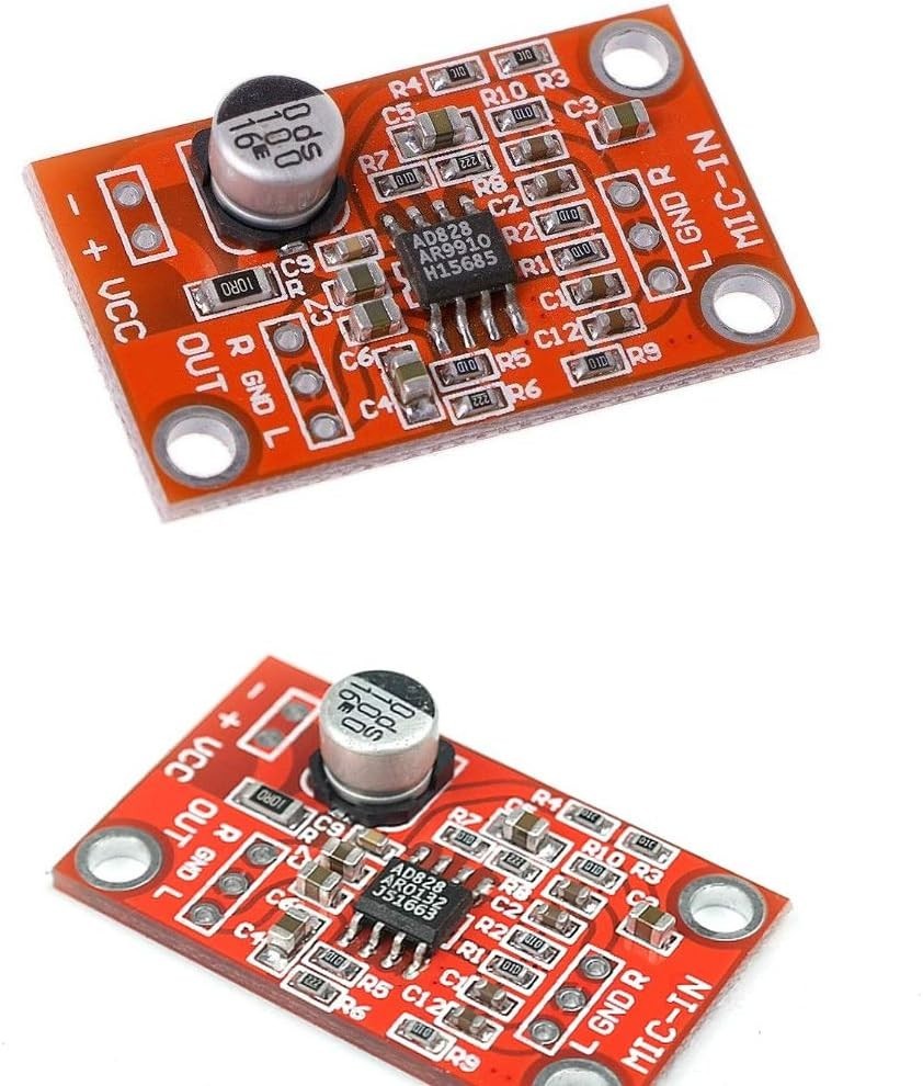 3Pcs AD828 Stereo Dynamic Microphone Preamplifier Board Pickup Module DC 3.8V...