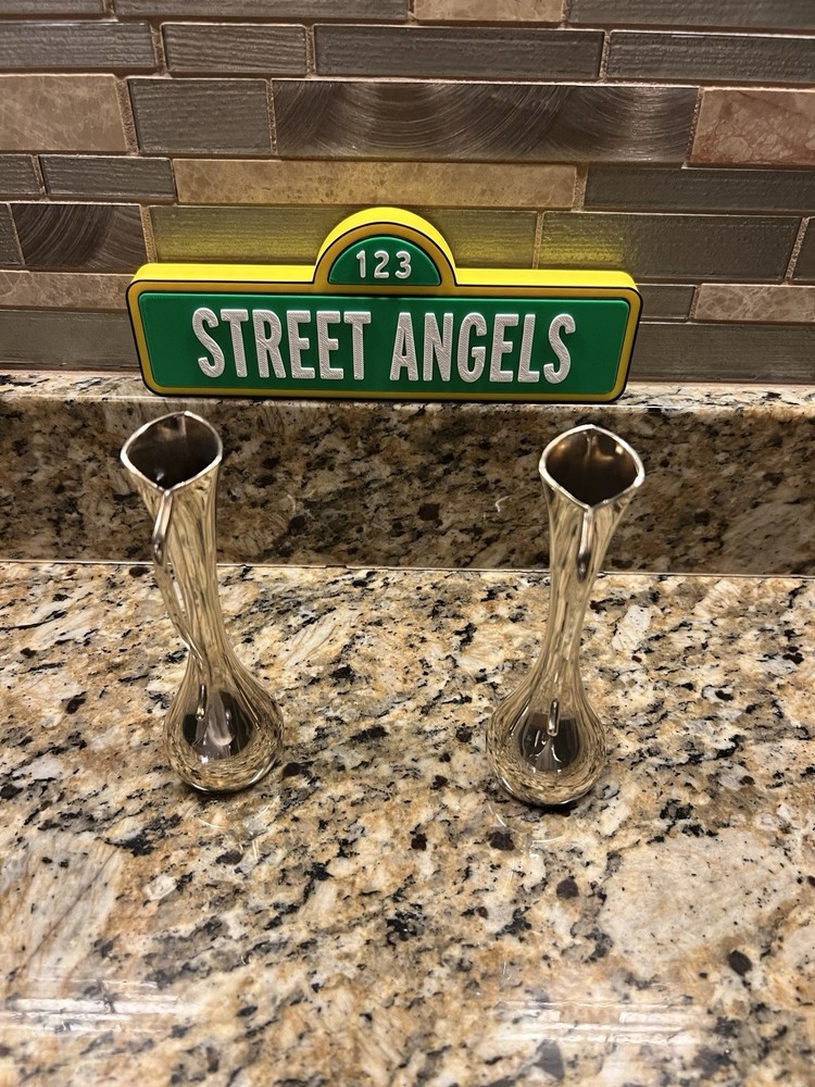 Vintage Panellinion Silver Plated Bud Vases