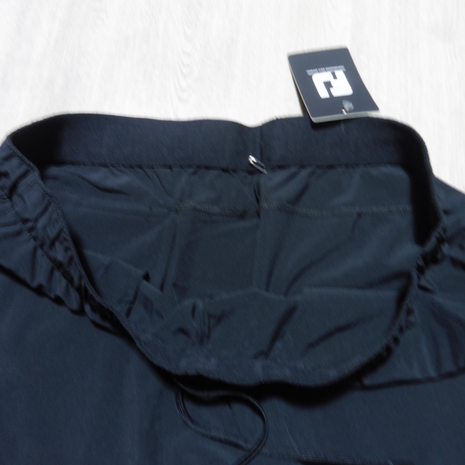 FOOTJOY Mens M L XL 2XL SHORTS BLACK GOLF WORKOUT TRAINING 8" POLYESTER SPANDEX