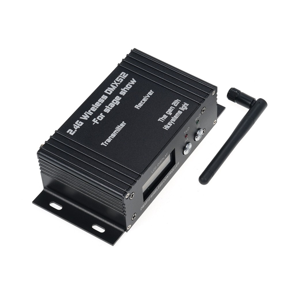 1-DMX 512 2.4G Wireless Controller Transmitter Receiver LCD Display Power