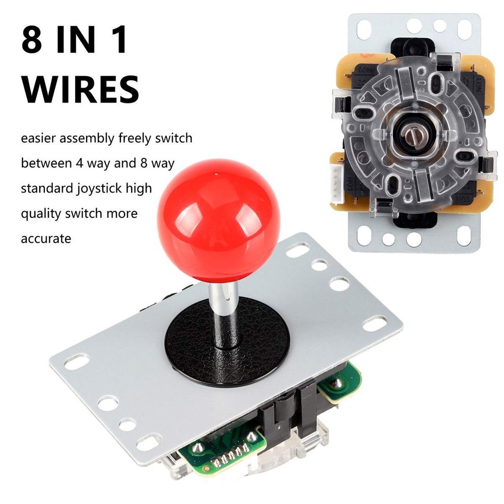 Arcade Button Kit 5V LED Joystick for PC Raspberry Pi MAME DIY Arcade Games