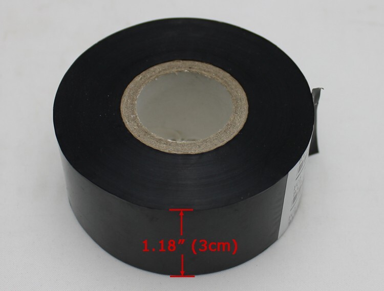 5 Rolls Hot Stamp Printer Black Ribbon For Hot Stamp Coding Printer Tape