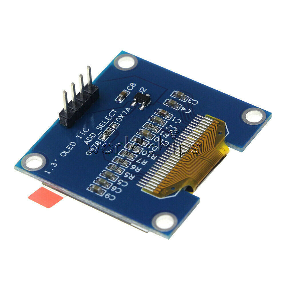 1.3" White/Blue IIC I2C Interface OLED LCD Display Module 3.3-5V For Arduino