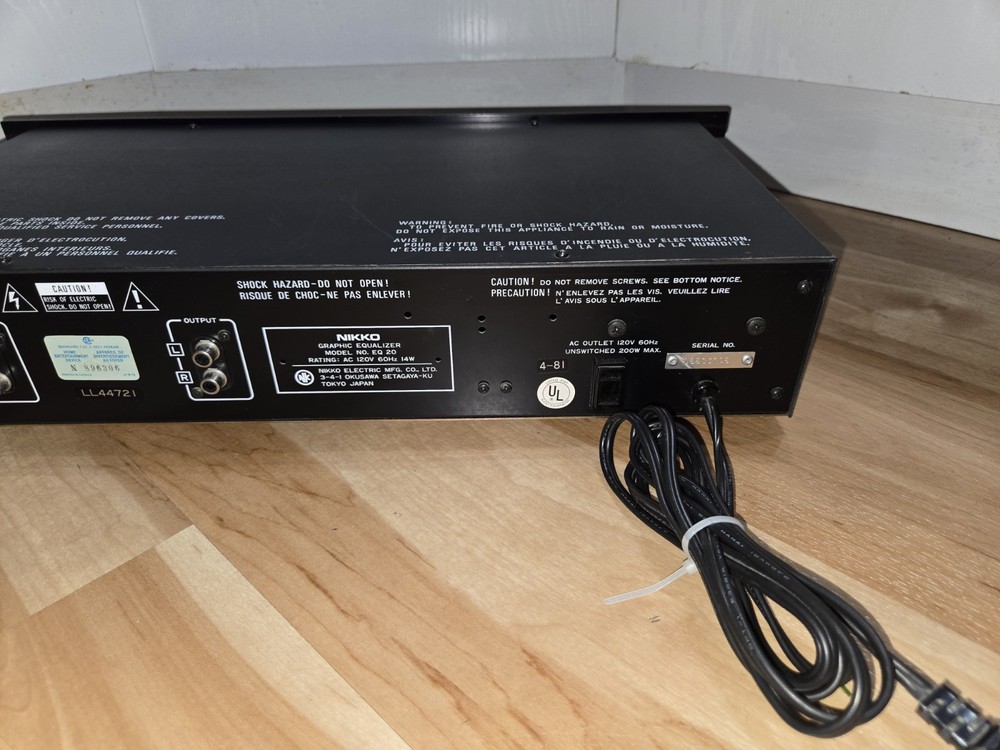 Vintage NIKKO Graphic Equalizer EQ 20 TESTED!