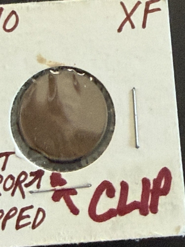 1940 Lincoln Cent Mint Error Clipped XF