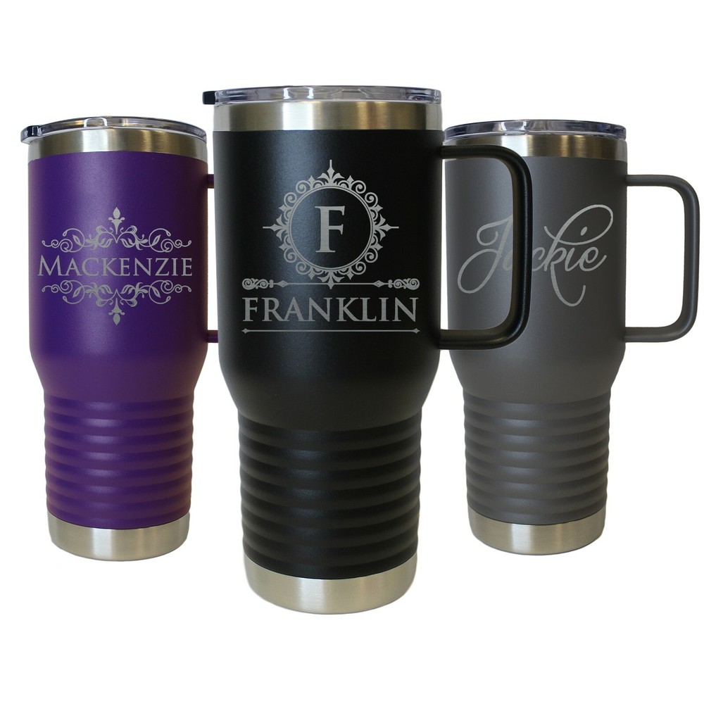 Custom Personalized 20 oz Insulated Coffee Mug with Handle