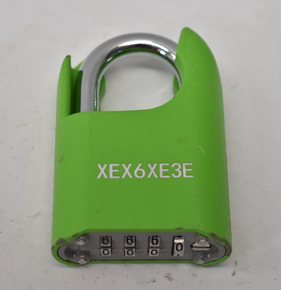 4 Digit Security Padlock Green Stainless Steel Short Shackle Combination Code