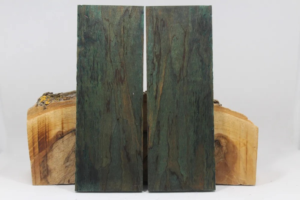 STABILIZED DYED MAPLE CUSTOM KNIFE HANDLE MATERIAL BLANK SCALES (5793)