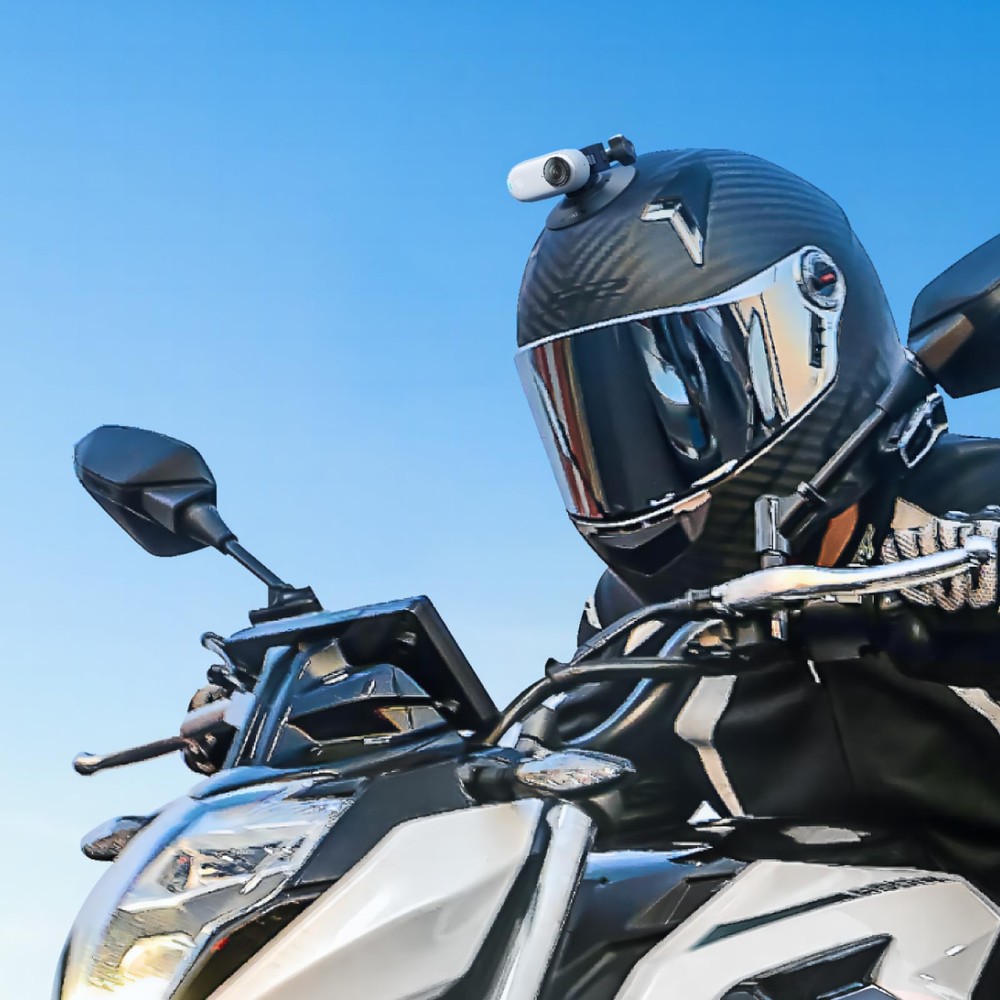 Insta360 Motorcycle Bundle, Universal Powerful Clamp and Flexible Black
