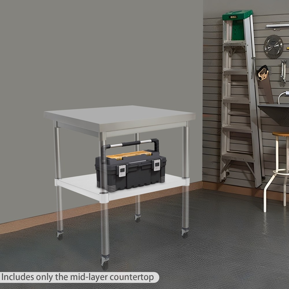 Stainless Steel Table Adjustable Lower Shelf Under Shelf for Work Tables
