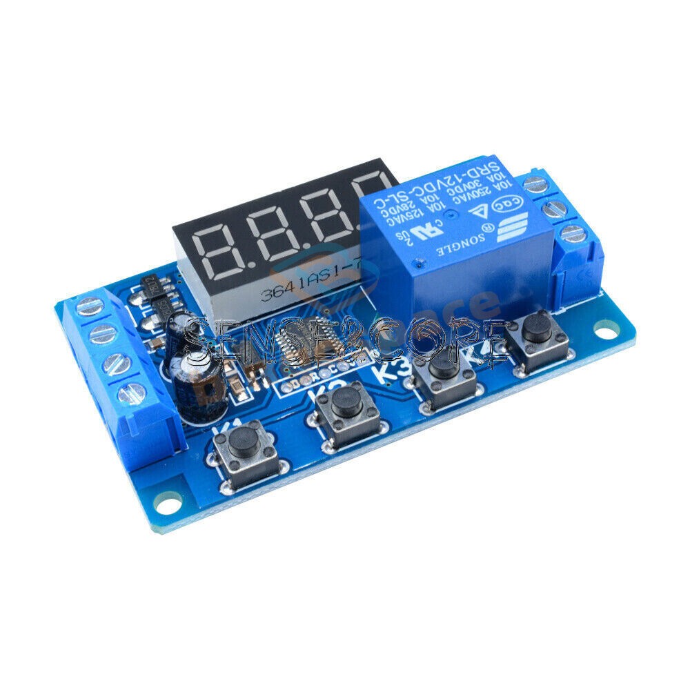 DC12V Automation Trigger Cycle Delay Timer Control Relay Switch Module