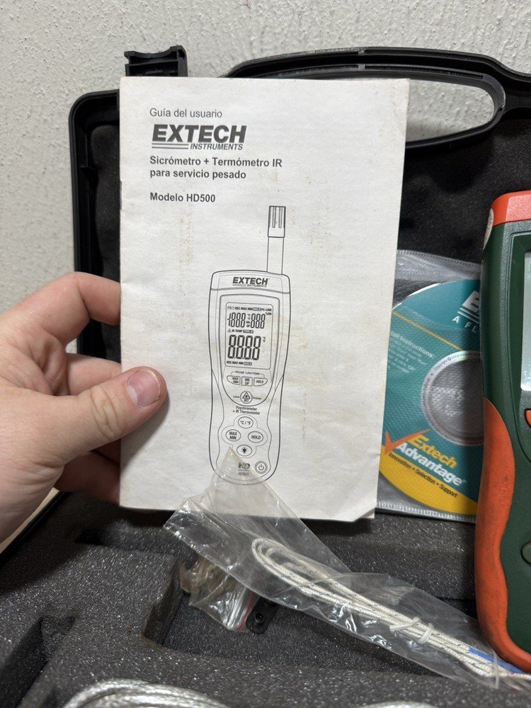 Extech HD500 Infrared Thermometer & Psychrometer untested Read