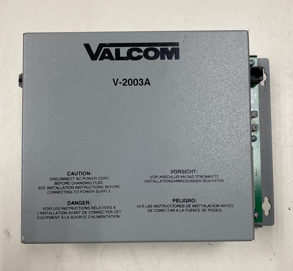 Valcom V-2003A 3 Zone 1 Way Page Control, Paging Amplifier, V2003A Not Tested