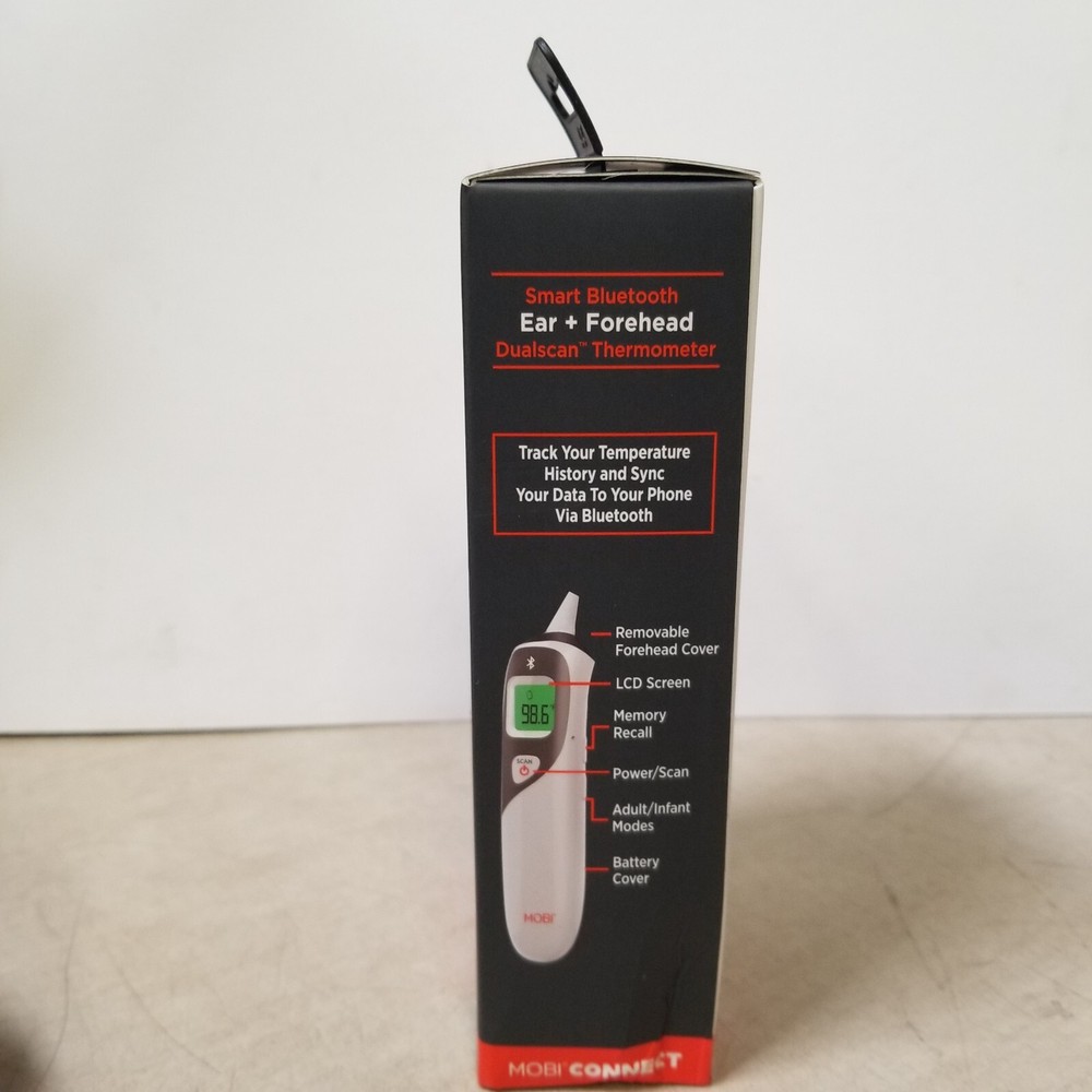 MOBI CONNECT Smart DualSca Bluetooth Ear & Forehead Thermometer with App Control