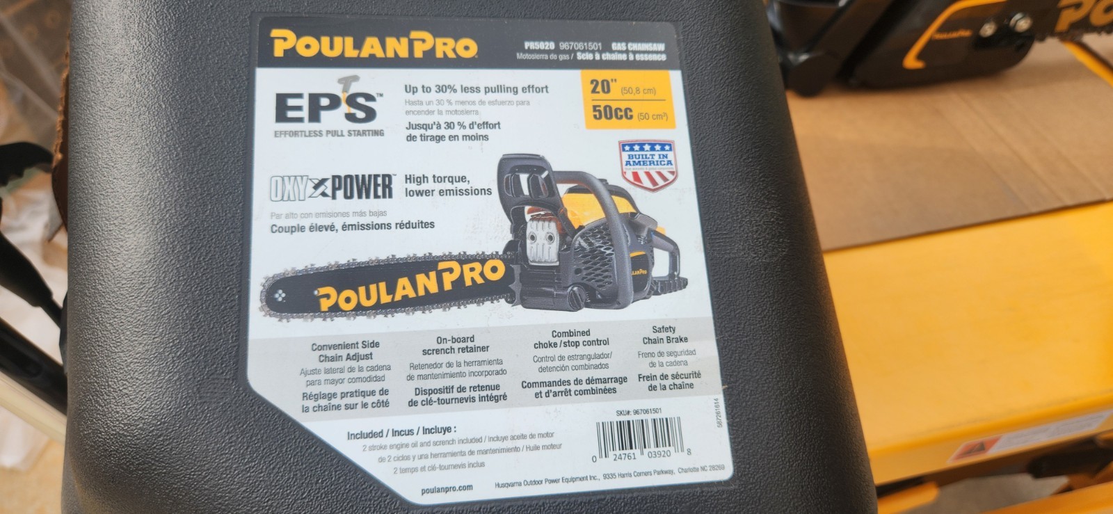 20" 50cc 2 Cycle Gas Chainsaw & Case POULAN PRO PR5020 Brand NEW