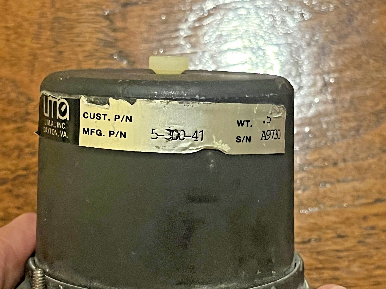 UMA Non Sensitive, MB 3 1/8th Altimeter, PN 5-300-41