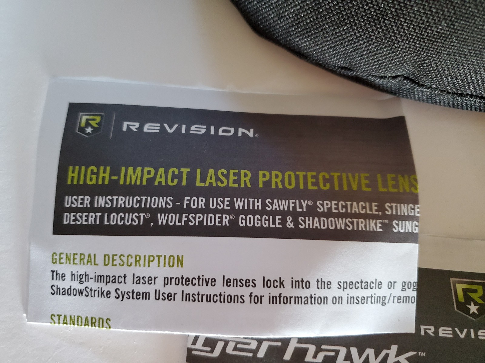 Revision StingerHawk Eyewear w/ LazrBloc GF-8 Laser Protective Lens Kit