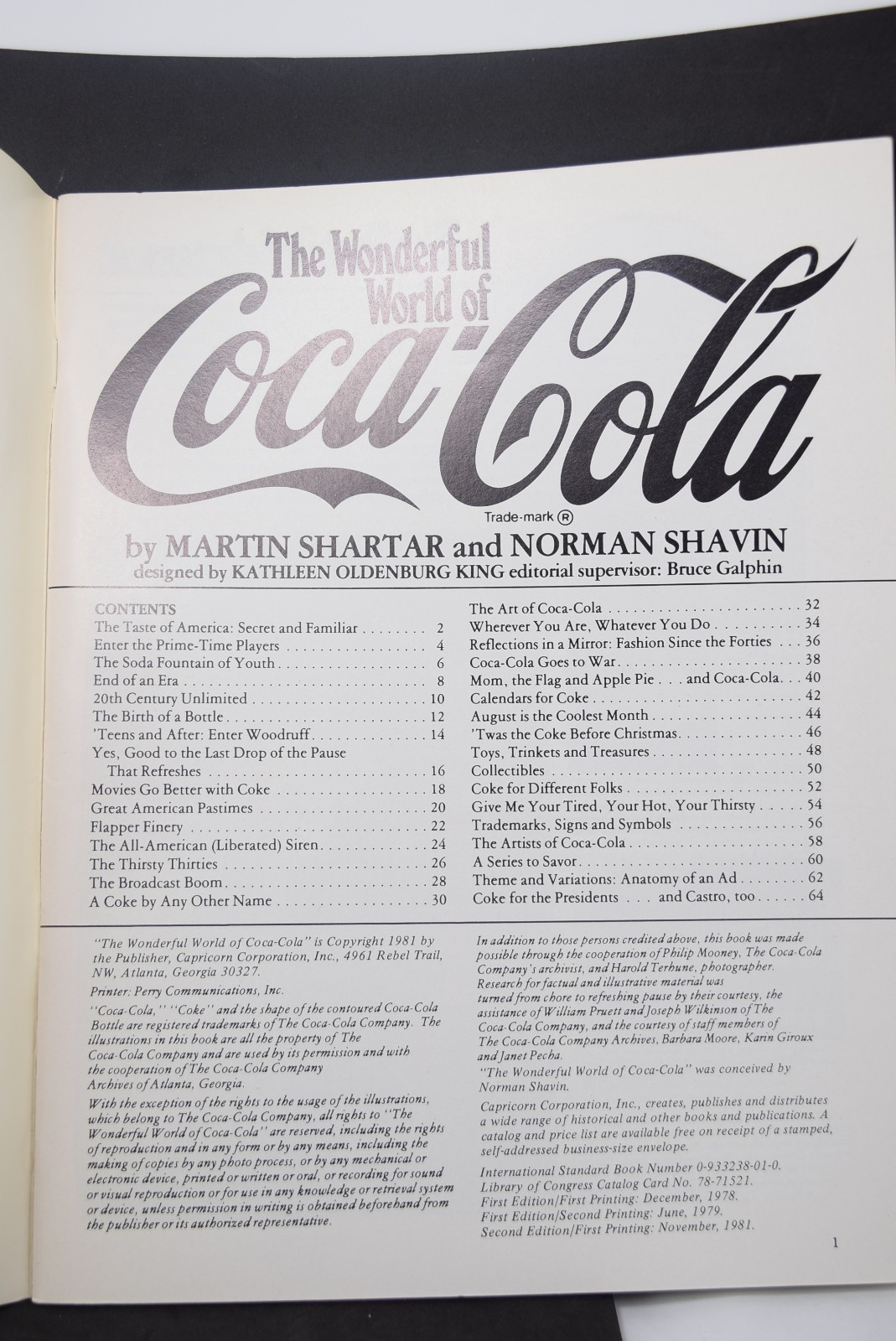 The Wonderful World of Coca-Cola Shartar Norman Shavin 1981